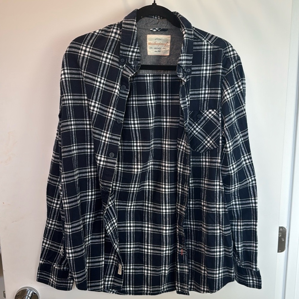 Weatherproof blue flannel